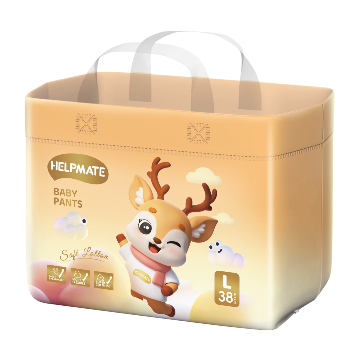 Coton à absorption douce respirante personnalisée Coton Perlet Baby Diaper