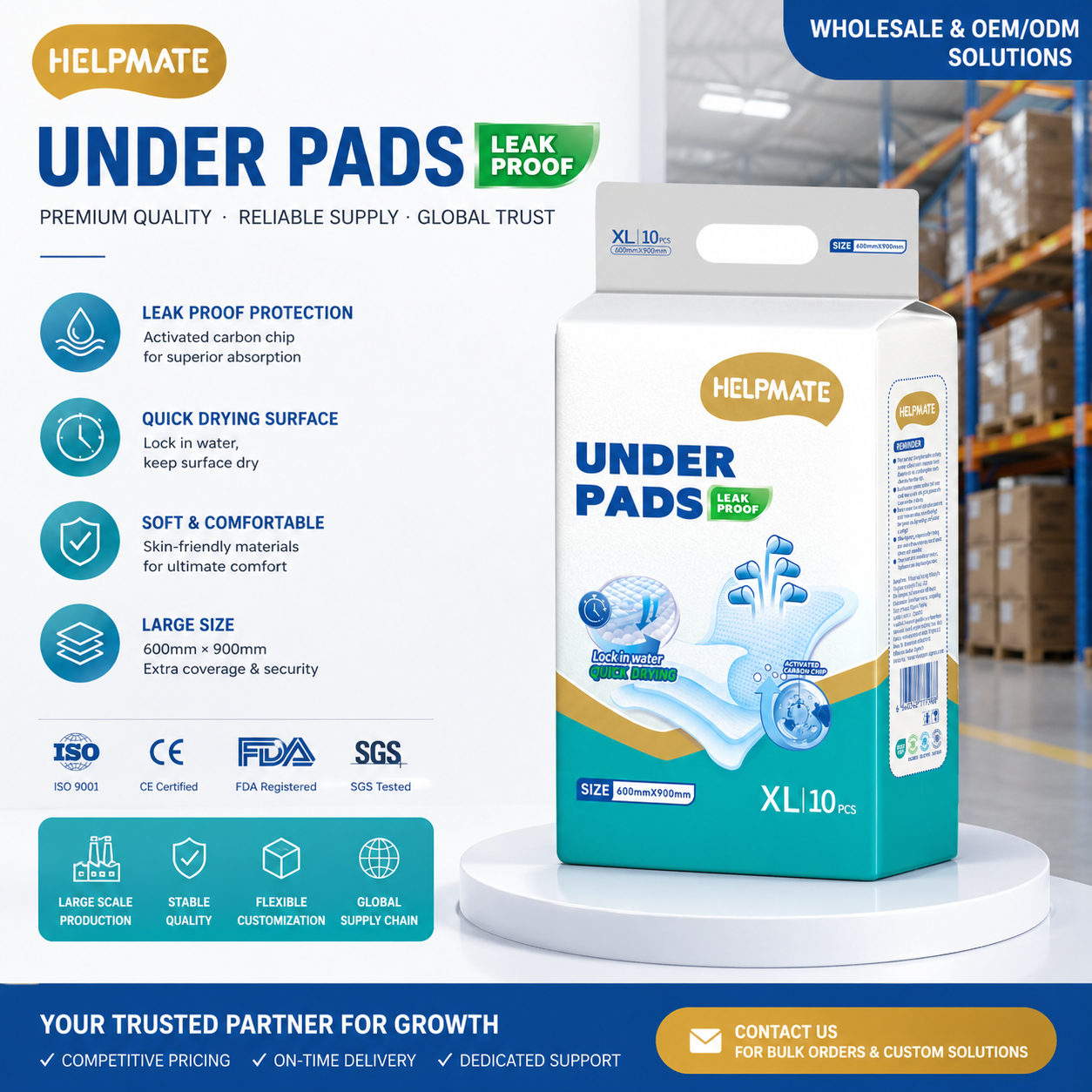 OEM ODM PADS DE CARE ADULT